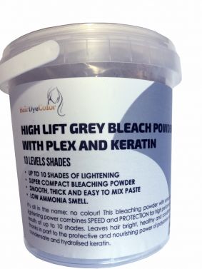 High Lift Grey Hair Bleach powder with Plex and Keratin 10 Levels
